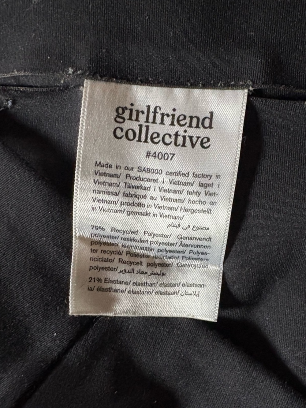 Girlfriend Collective Black High-Rise Leggings - Picture 5 of 8